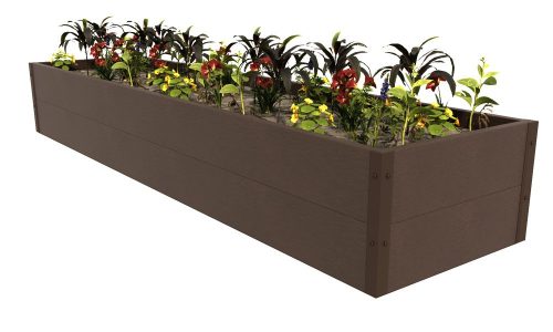WPC Magaságyás sötétbarna 145x48x30 cm